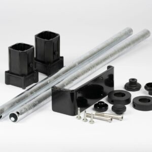 Set grondgrendel compleet ten behoeve van dubbele draaipoort: uitvoering RAL9005